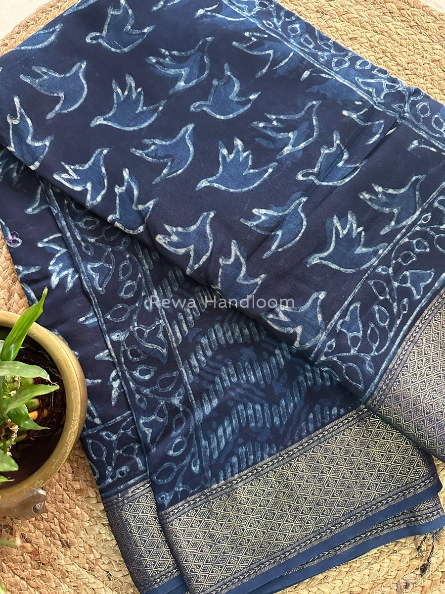 Maheshwari Dabu Print Sarees