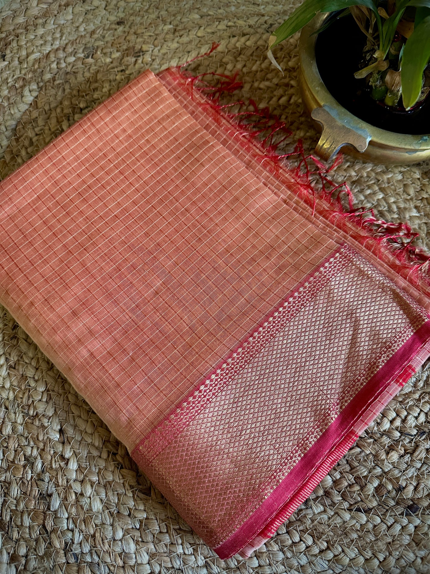 Maheshwari Zari Checkered Sarees