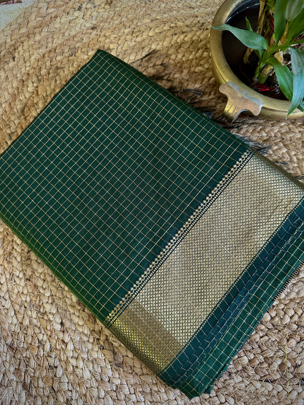 Maheshwari Zari Checkered Sarees