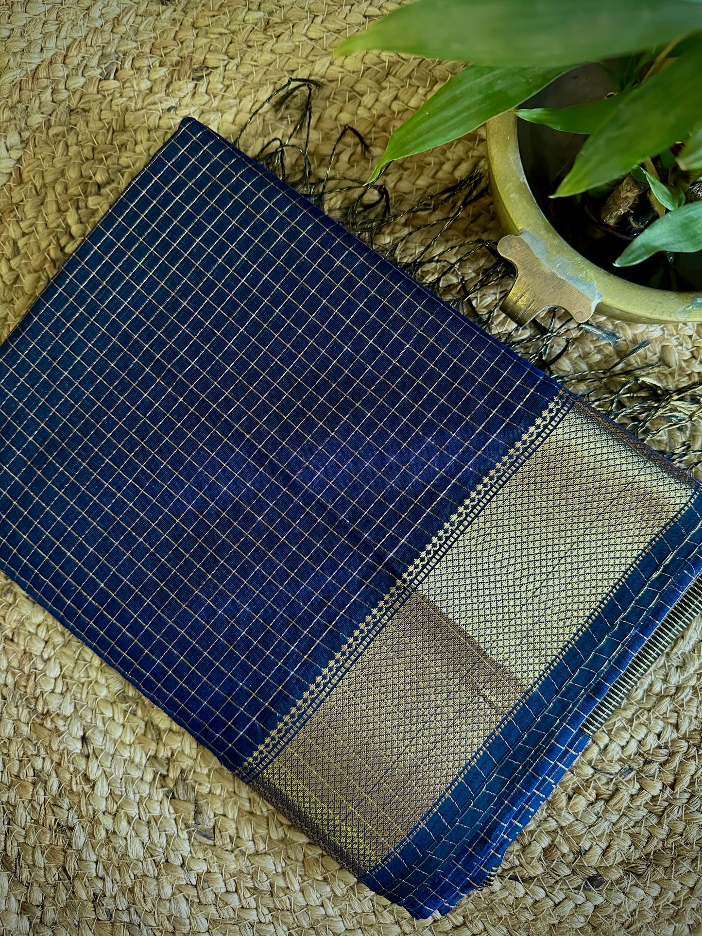 Maheshwari Zari Checkered Sarees