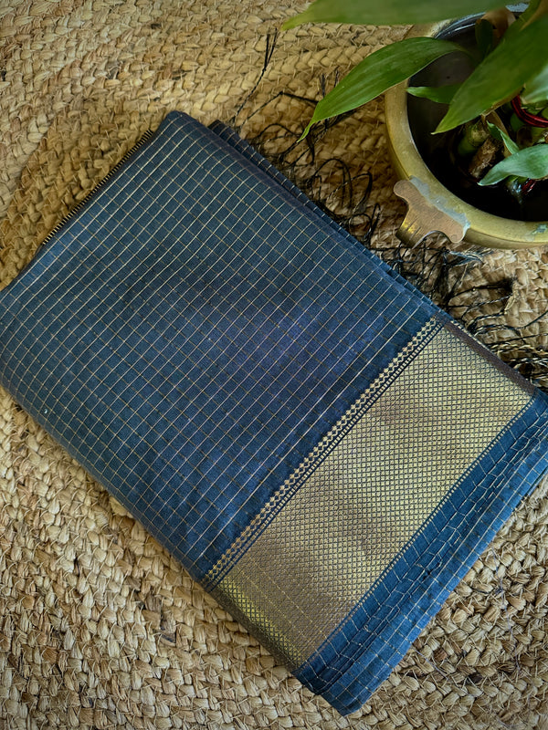 Maheshwari  Zari Checkered Sarees