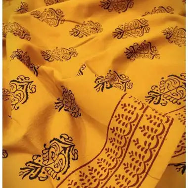 Yellow Bagh Handblock Printed Fabric
