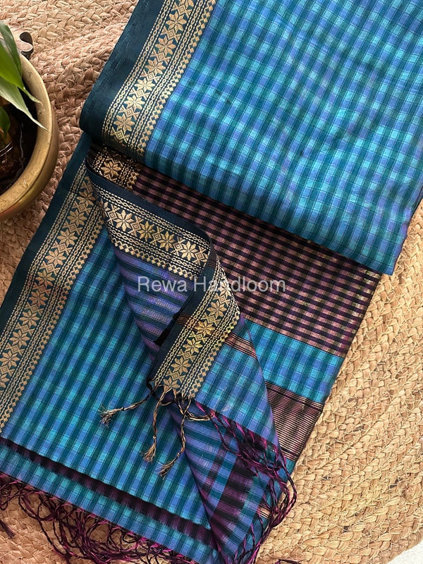 Maheshwari Garbha Reshami Silk Saree