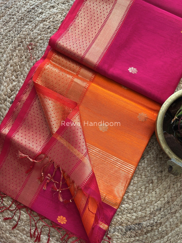 Zari Butti Maheshwari Saree