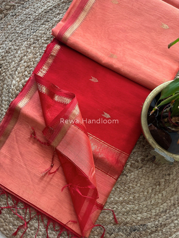 Zari Butti Maheshwari Saree