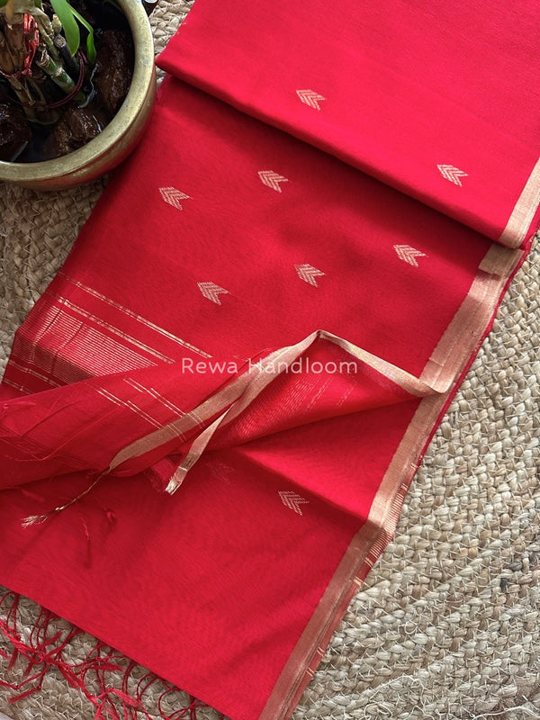 Zari Butti Maheshwari Saree