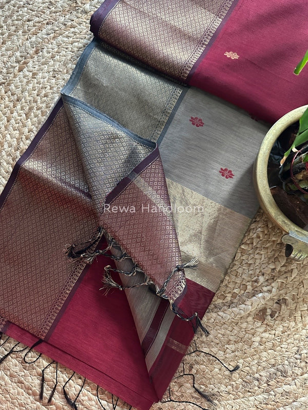 Maheshwari Zari Skirt Butti Saree