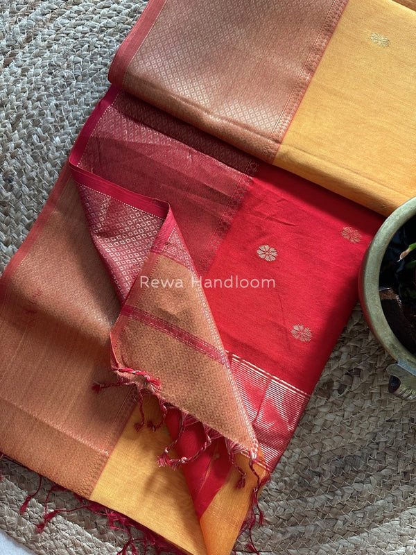 Maheshwari Zari Skirt Butti Saree