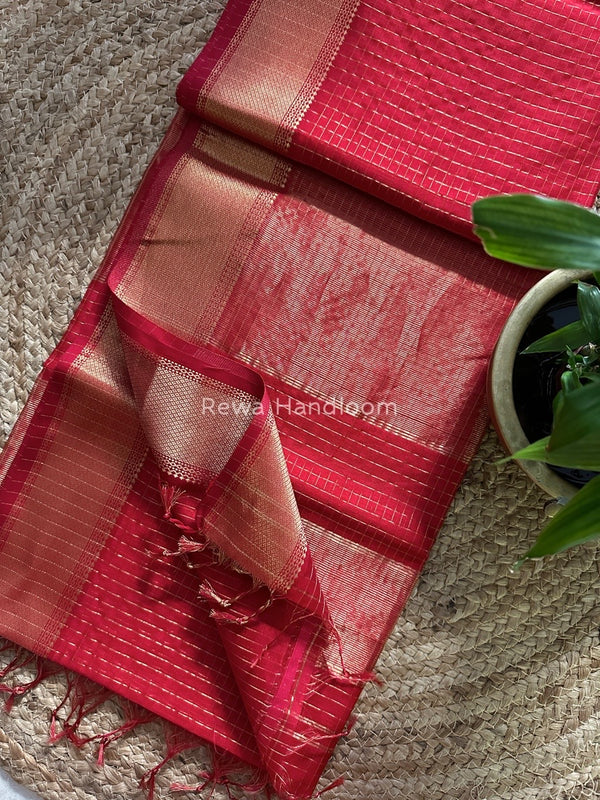Maheshwari Zari Checks Saree