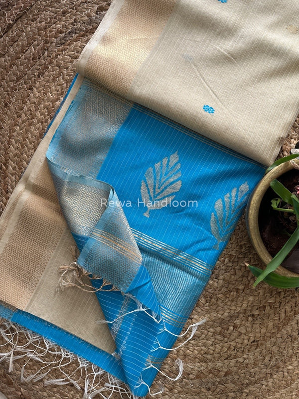 Butta Pallu Zari Border Saree ~ Maheshwari Saree