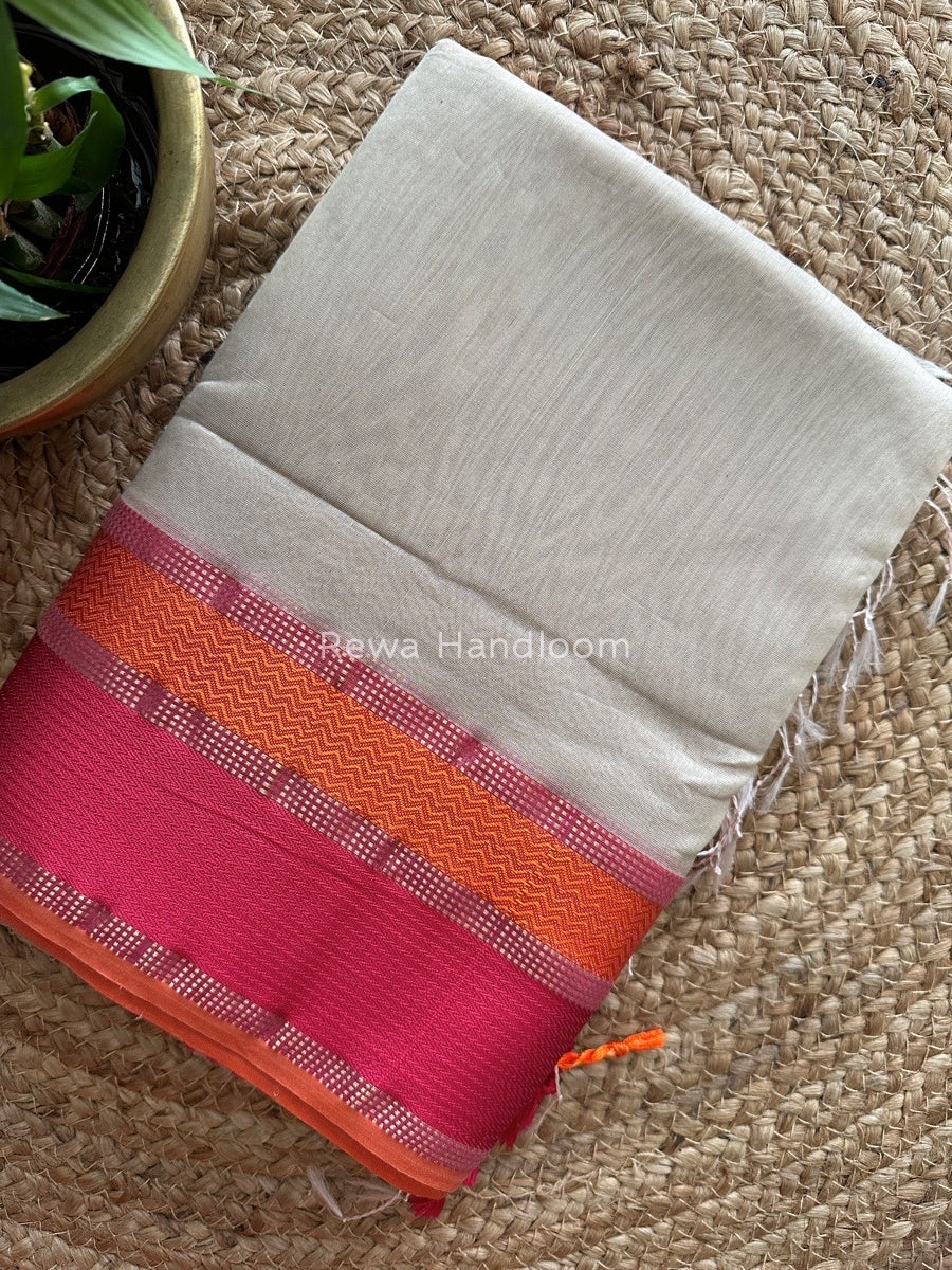 Maheshwari Ganga Jamuna Rewa Border Saree