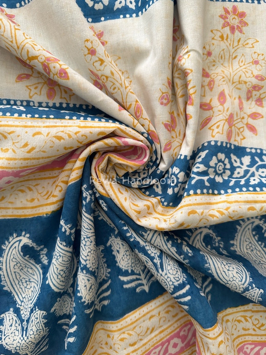 Blue Indigo Cotton Saree IND016