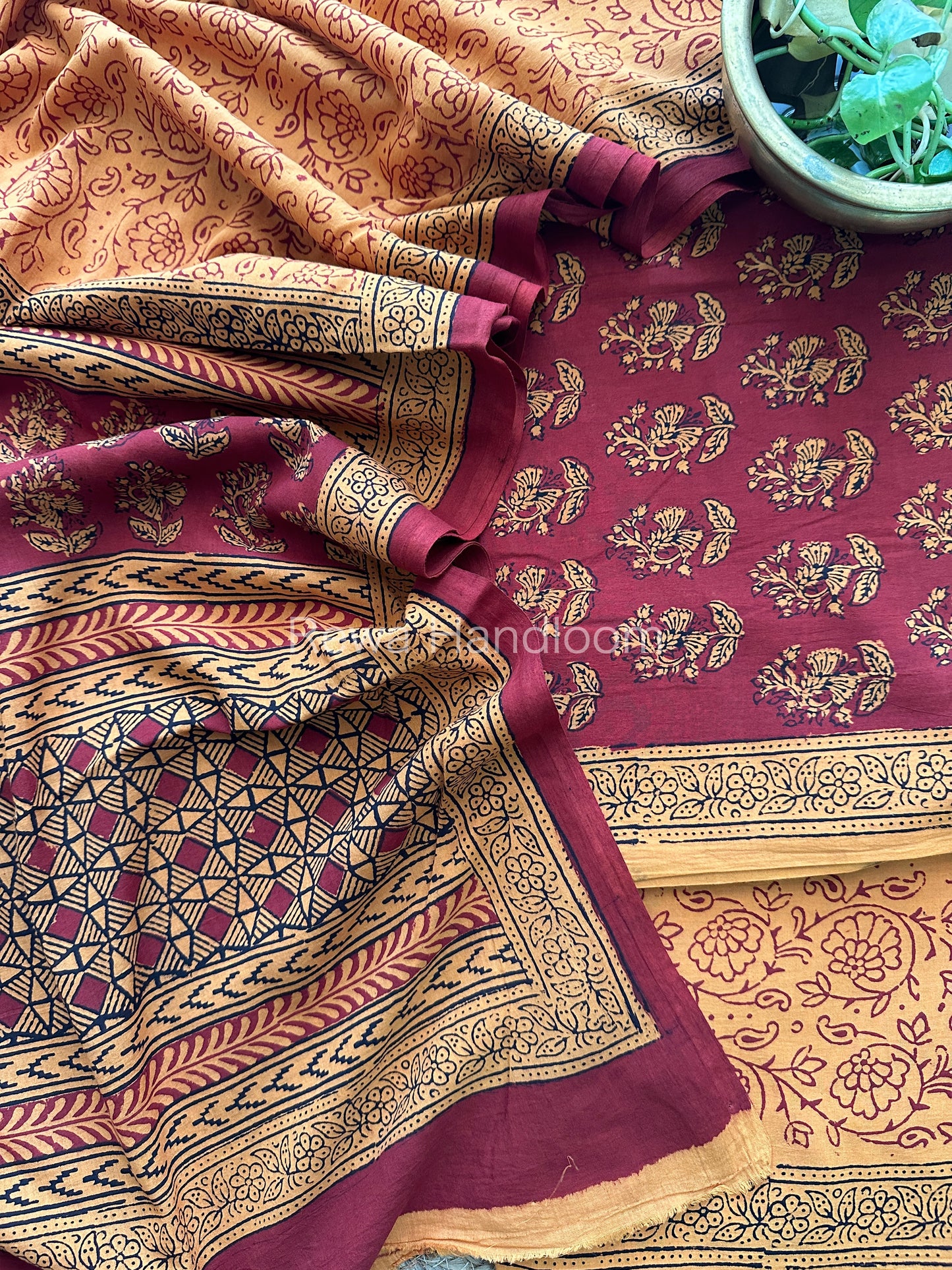 Bagh Print Cotton Suit