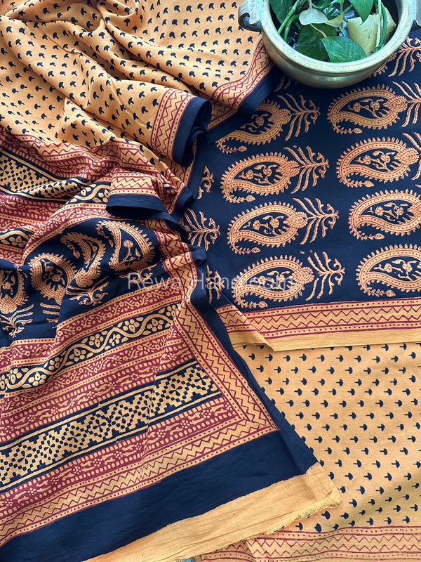 Bagh Print Cotton Suit