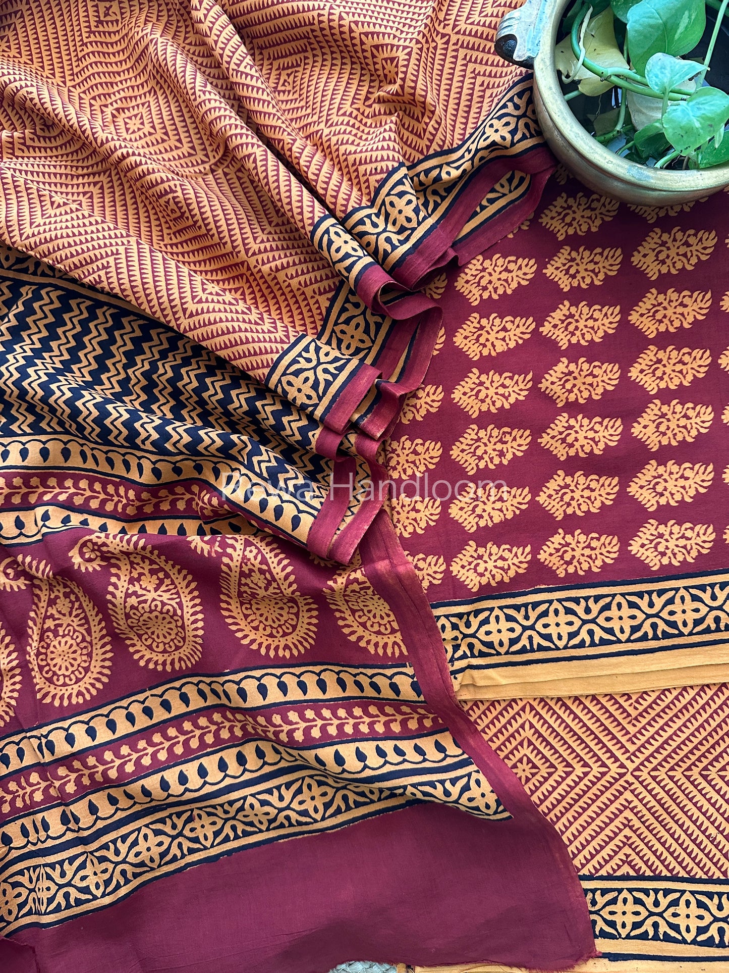 Bagh Print Cotton Suit
