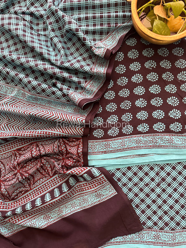 Bagh Print Cotton Suit