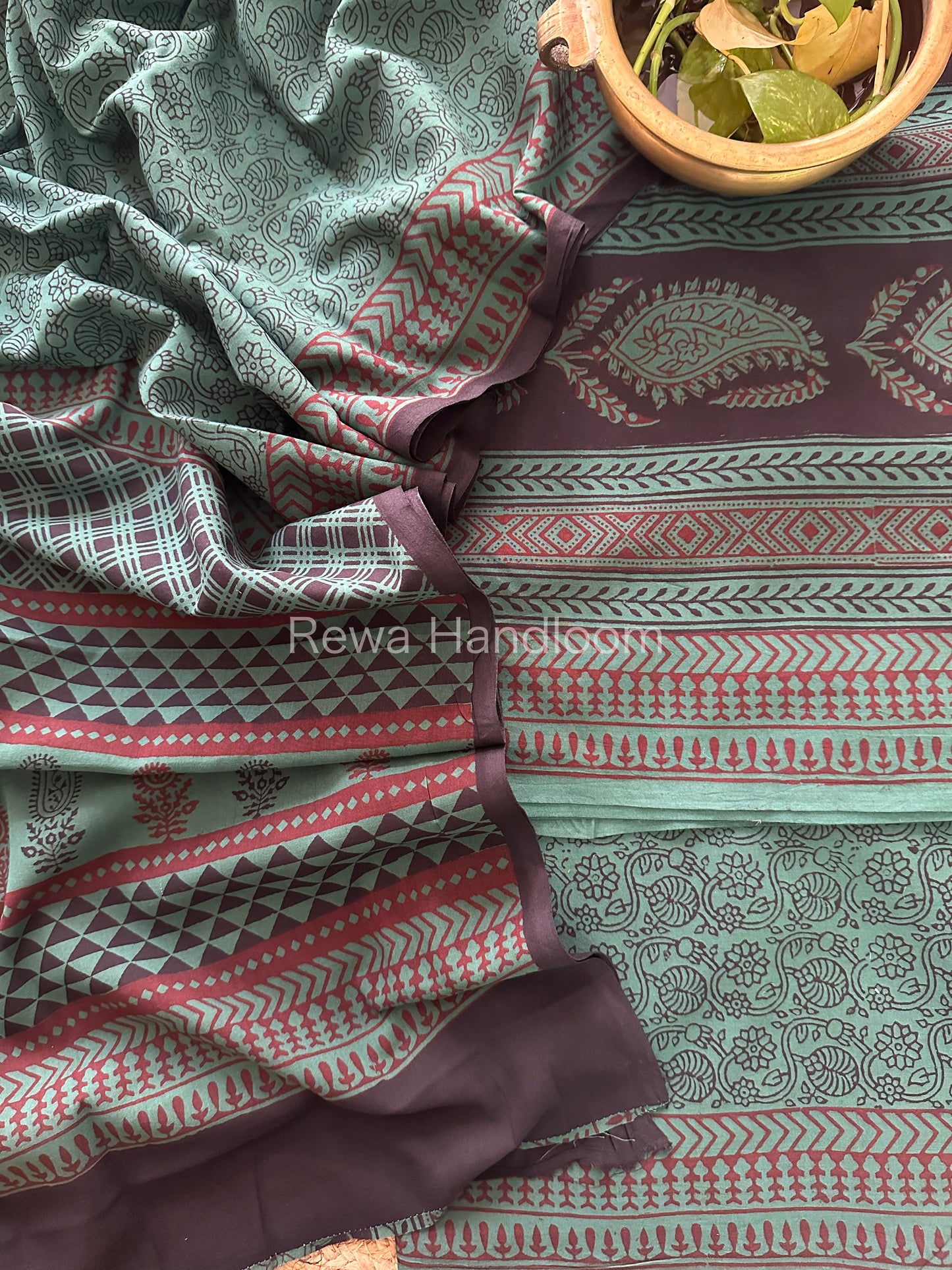 Bagh Print Cotton Suit