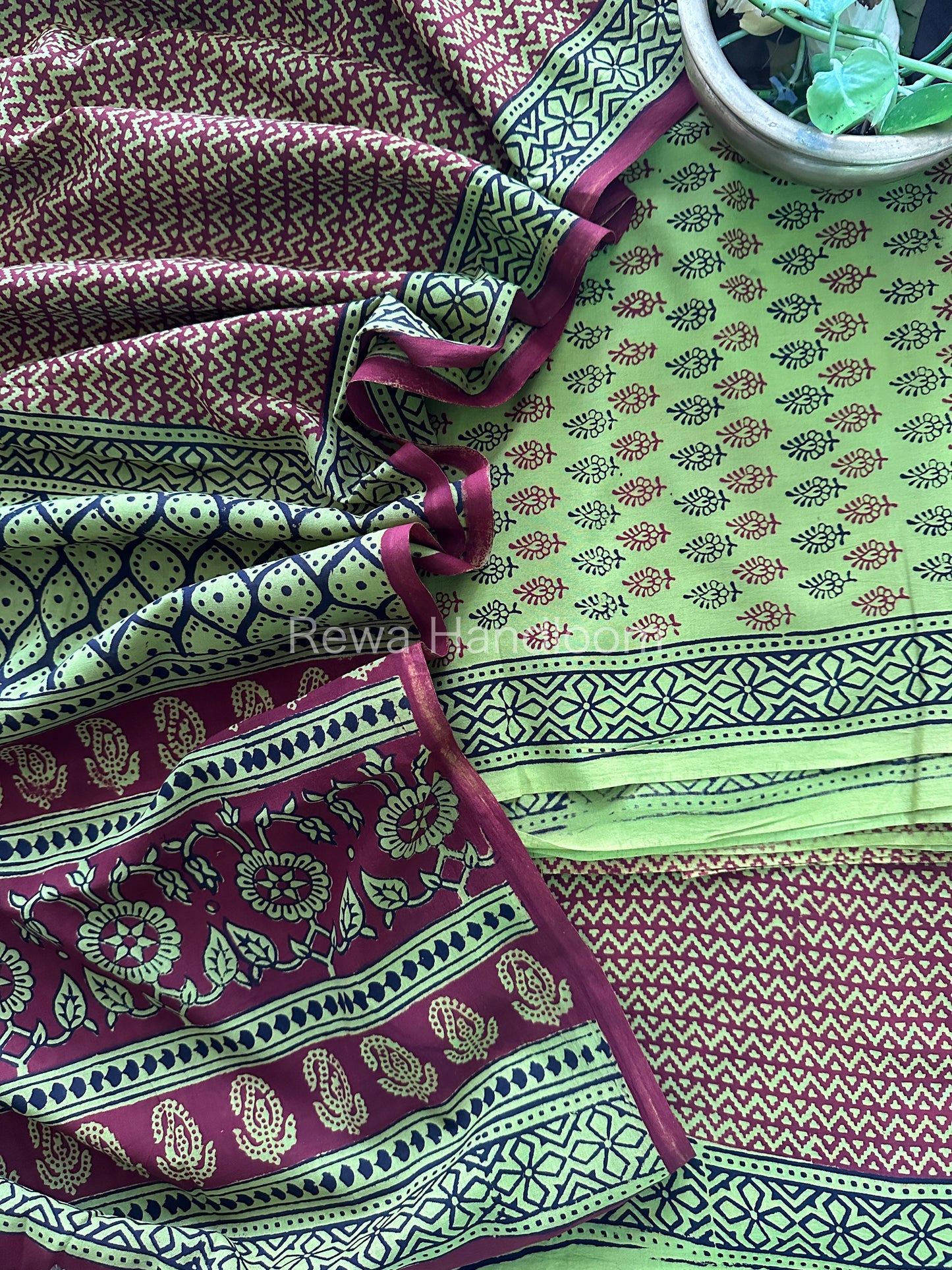 Bagh Print Cotton Suit