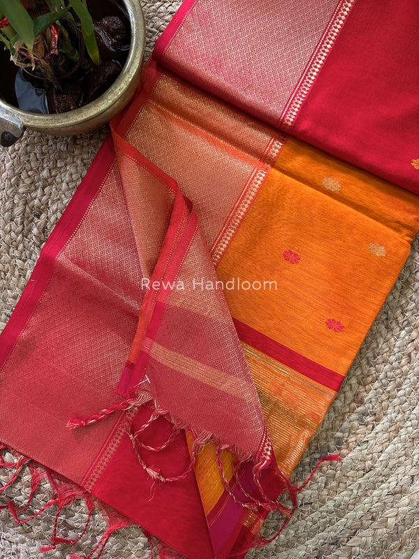 Maheshwari Zari Skirt Butti Saree