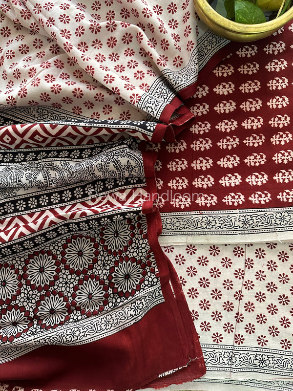 Bagh Print Cotton Suit