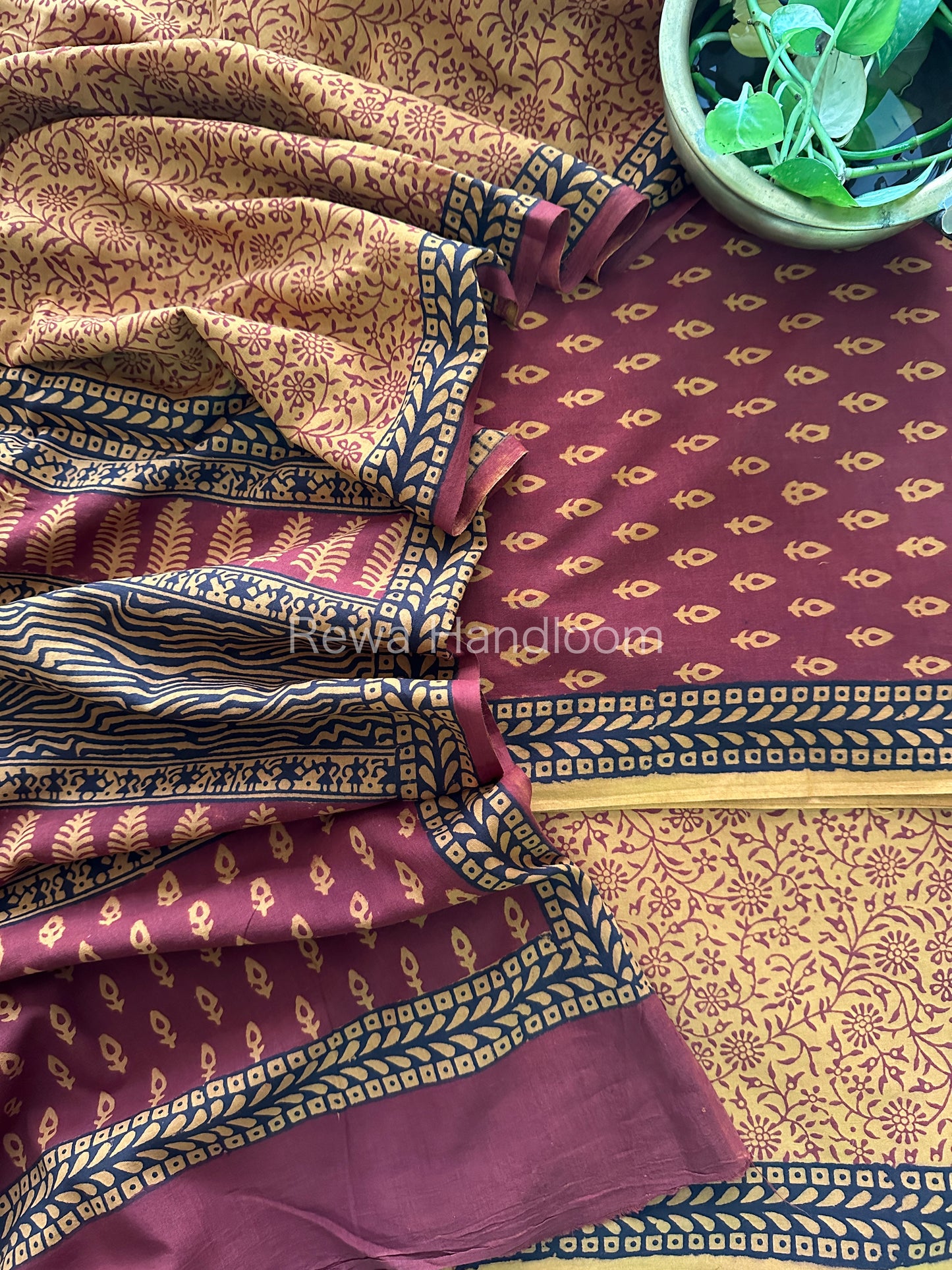 Bagh Print Cotton Suit
