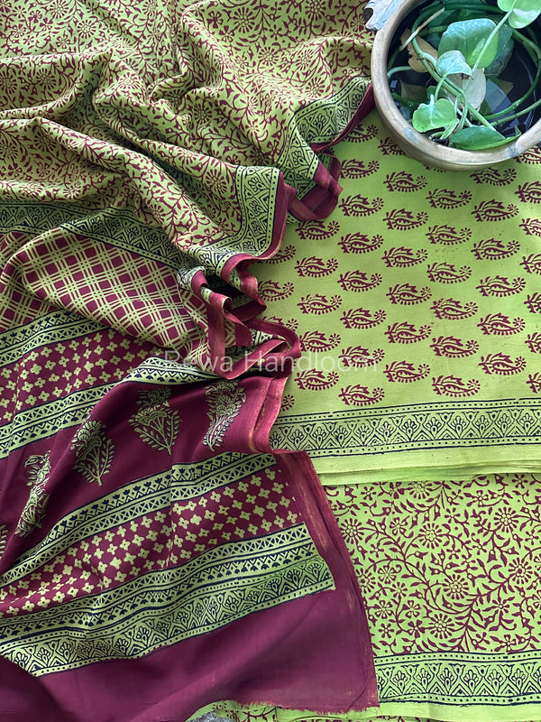 Bagh Print Cotton Suit