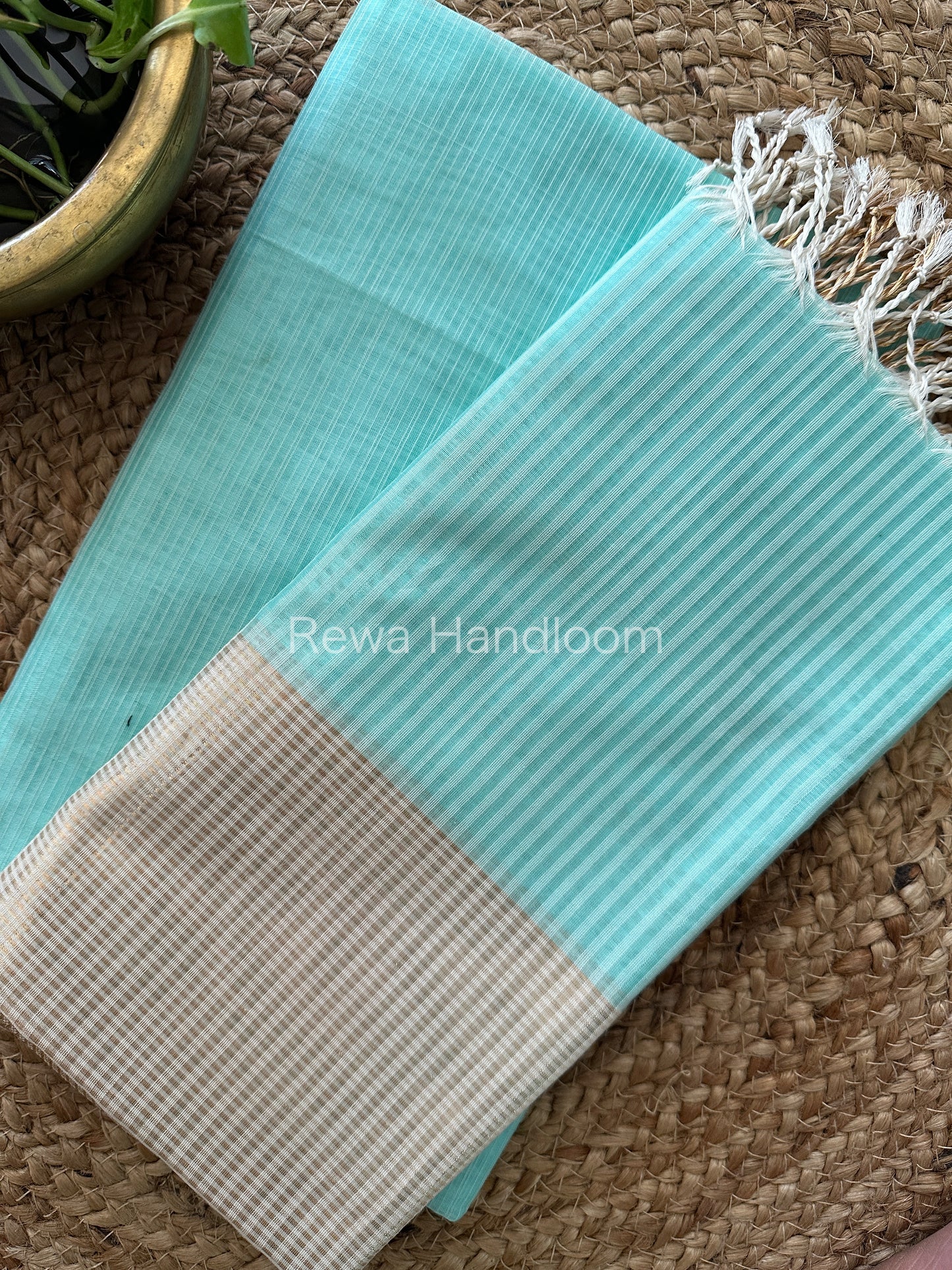 Maheshwari Light Green Checks Dress Material CPT22