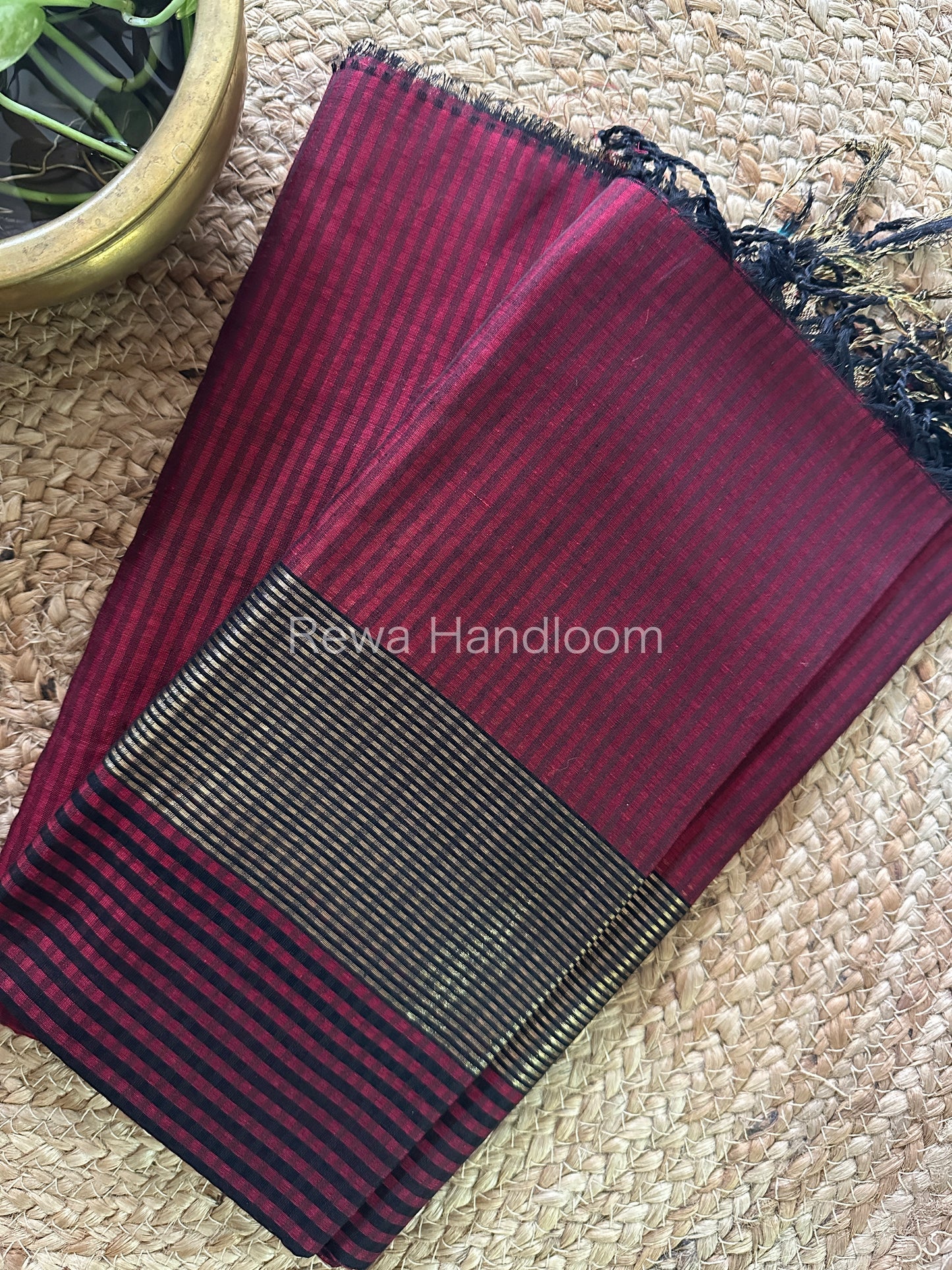 Maheshwari Wine Checks Dress Material CPT05