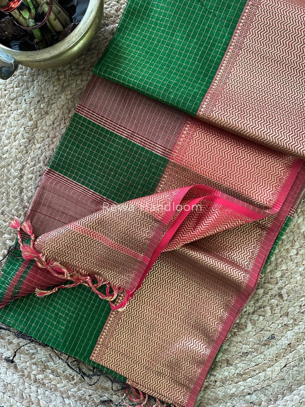 Maheshwari Skirt Checks Saree