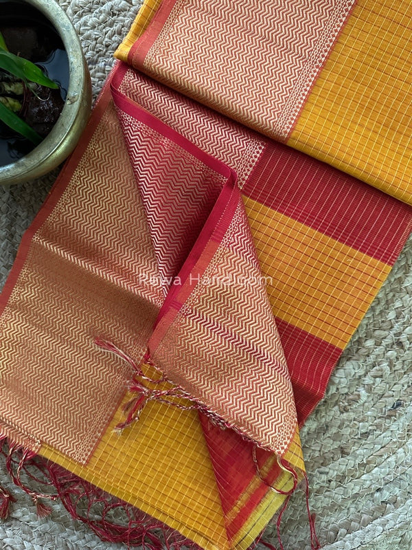 Maheshwari Skirt Checks Saree