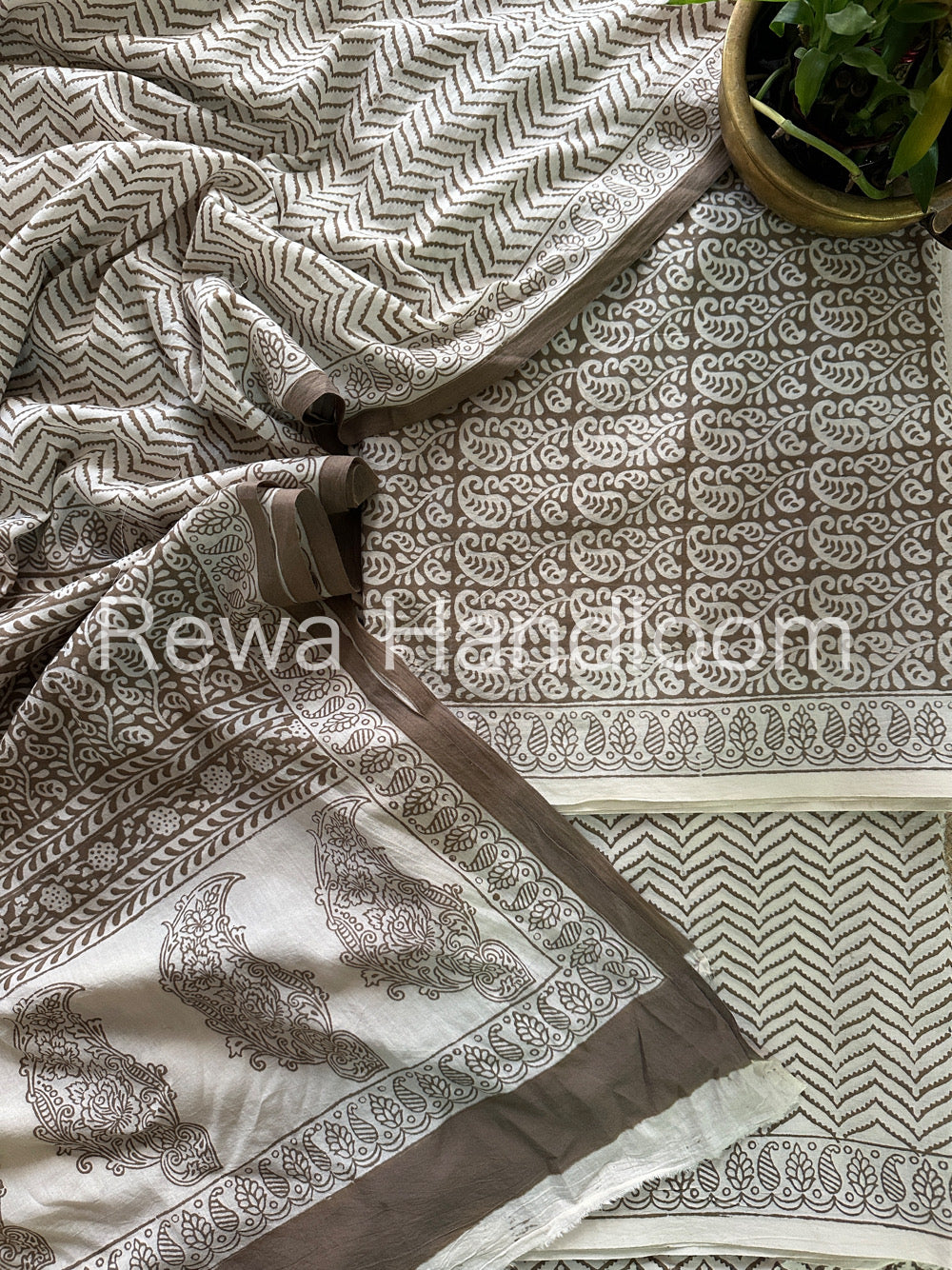 Bagh Print Cotton Suit