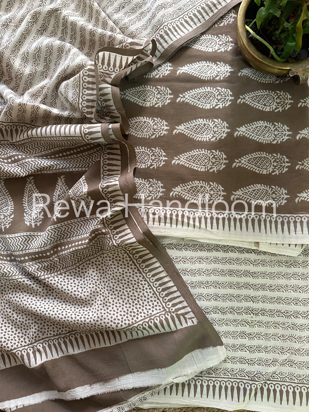 Bagh Print Cotton Suit