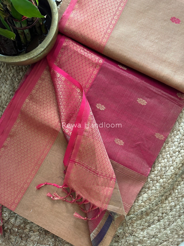 Maheshwari Tissue Butti Saree