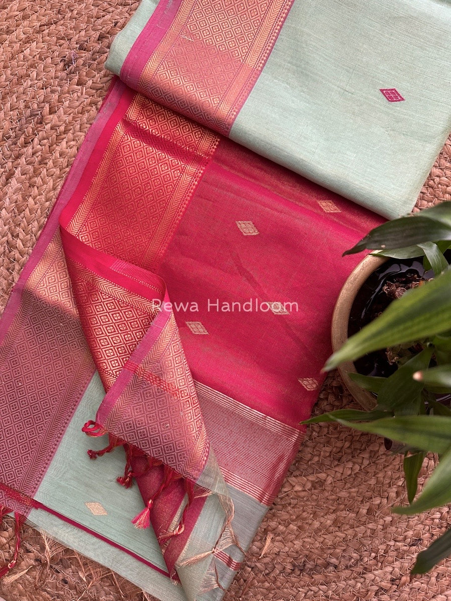 Maheshwari Tissue Butti Saree
