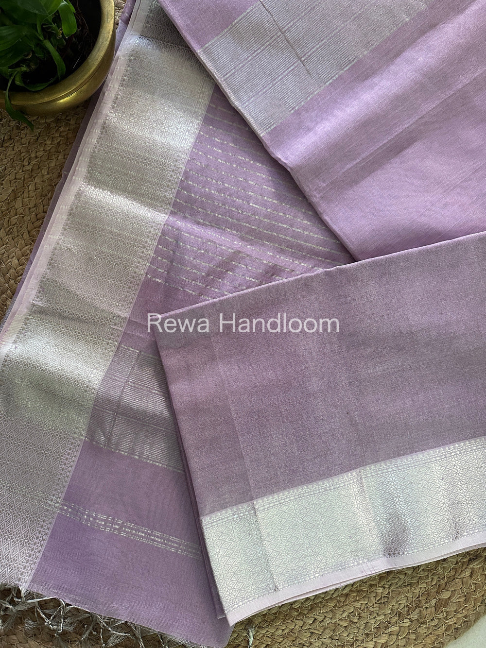 Maheshwari Lavender Tissue Silk Saree-SPS11