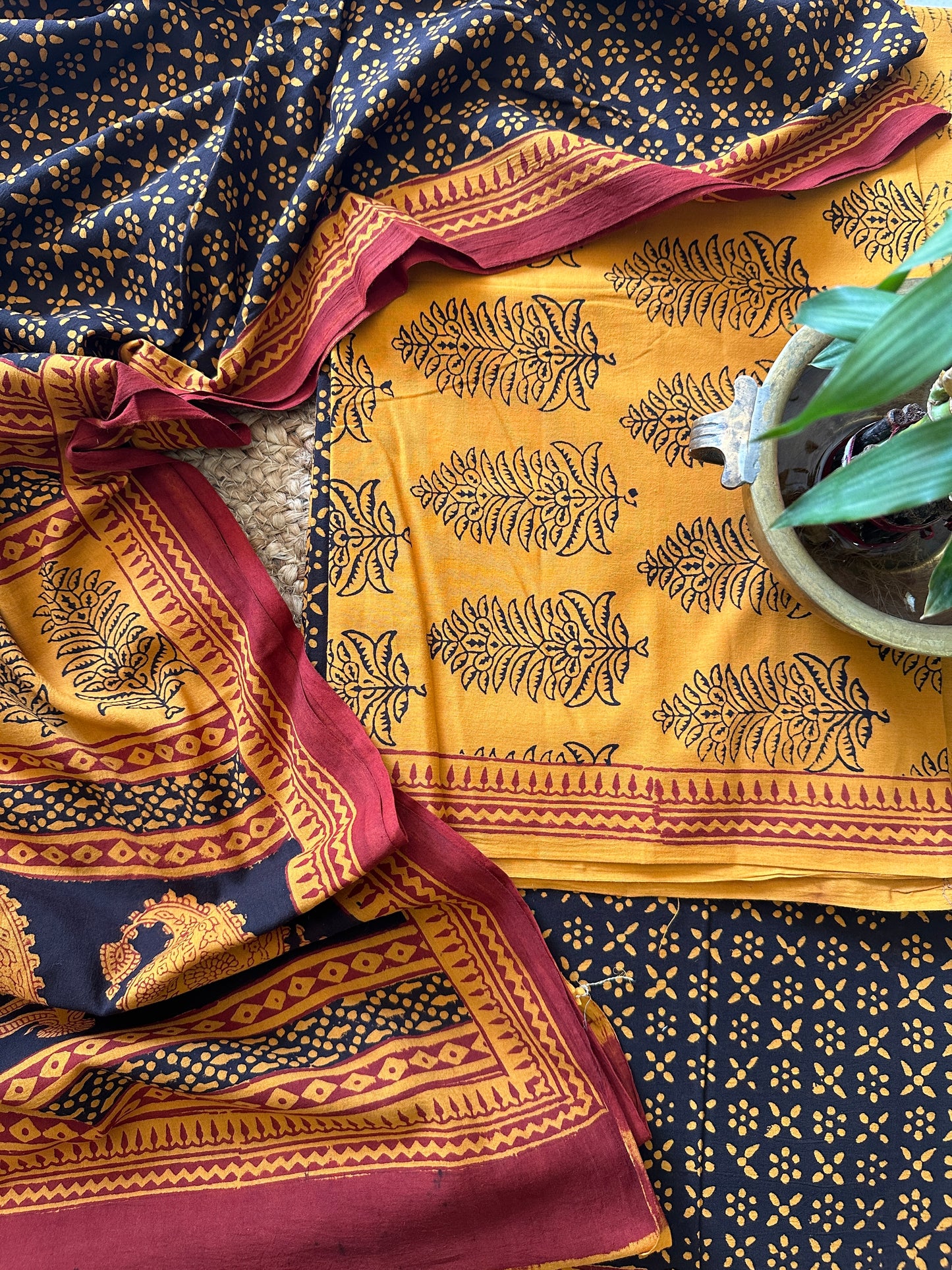 Bagh Print Cotton Suit