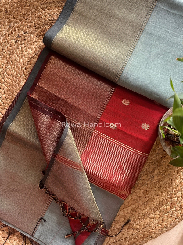 Maheshwari Zari Skirt Butti Saree