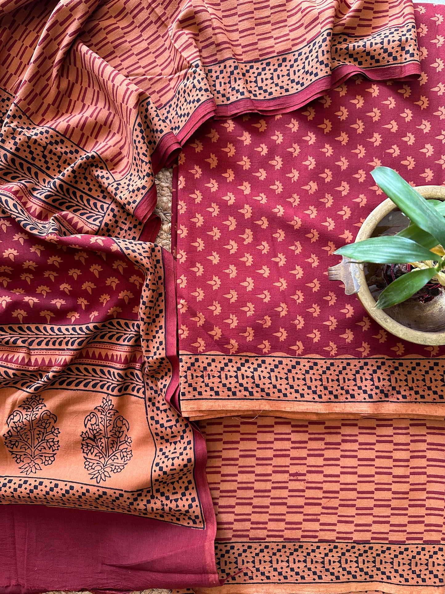Bagh Print Cotton Suits