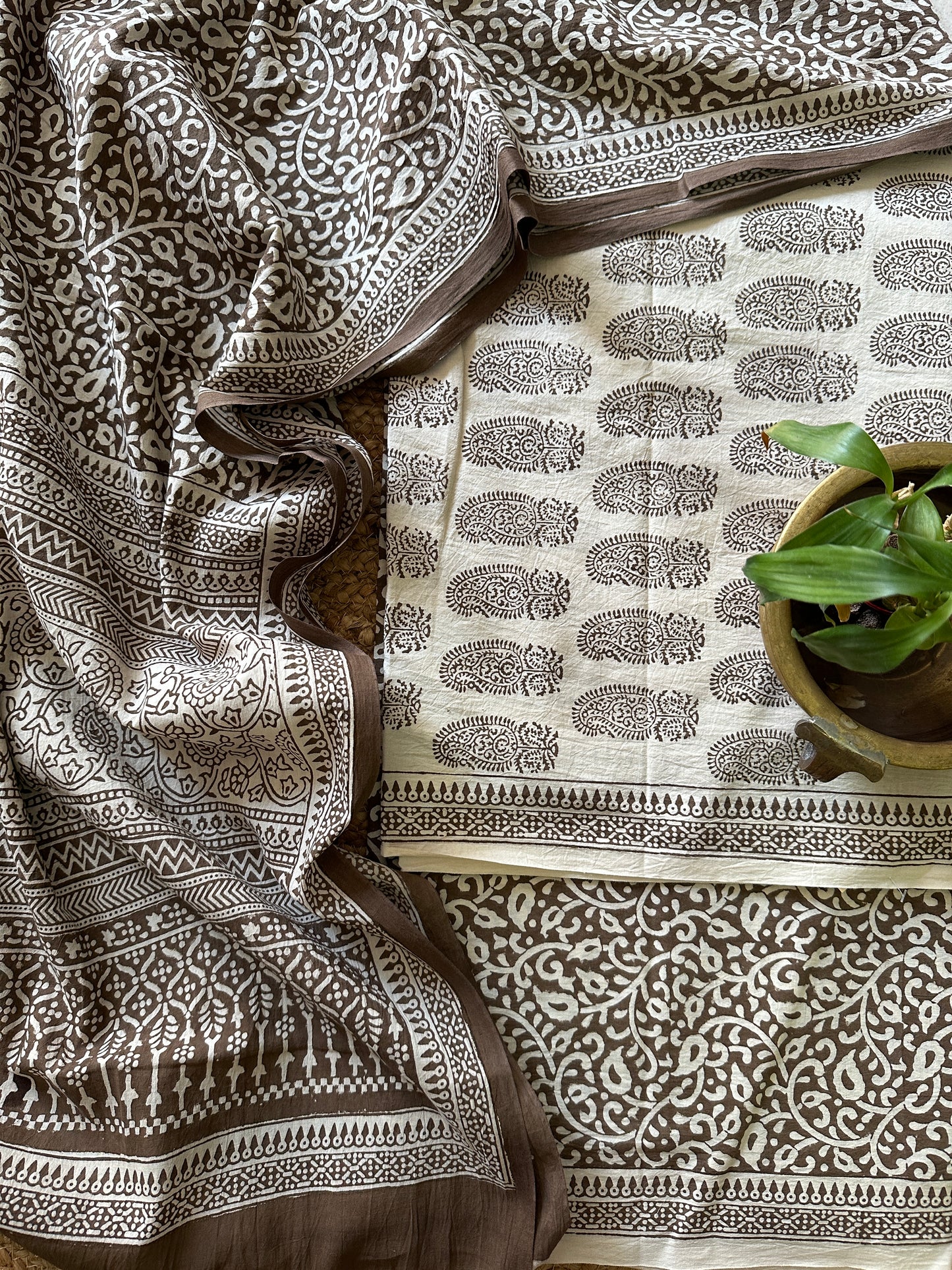 Bagh Print Cotton Suit