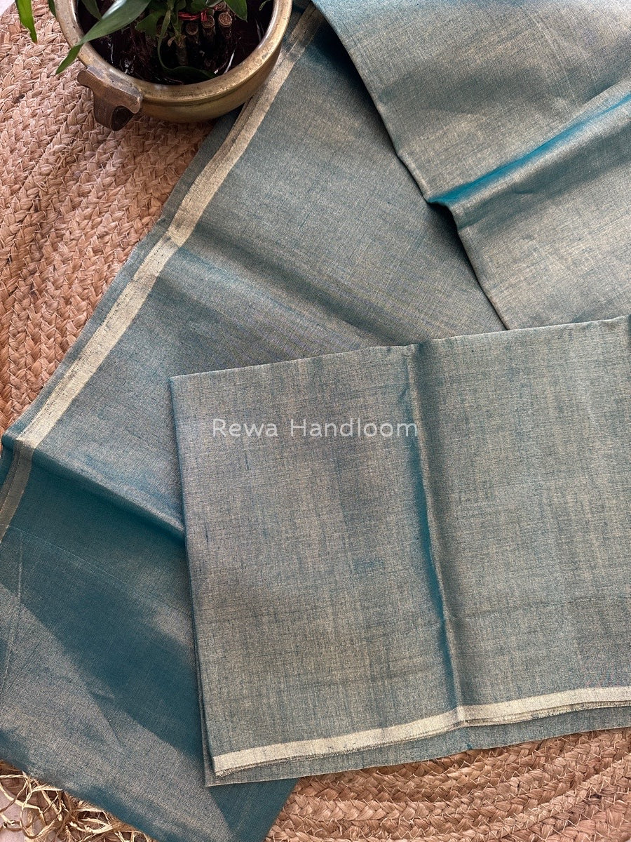 Maheshwari Rama Green Tissue Saree TS015