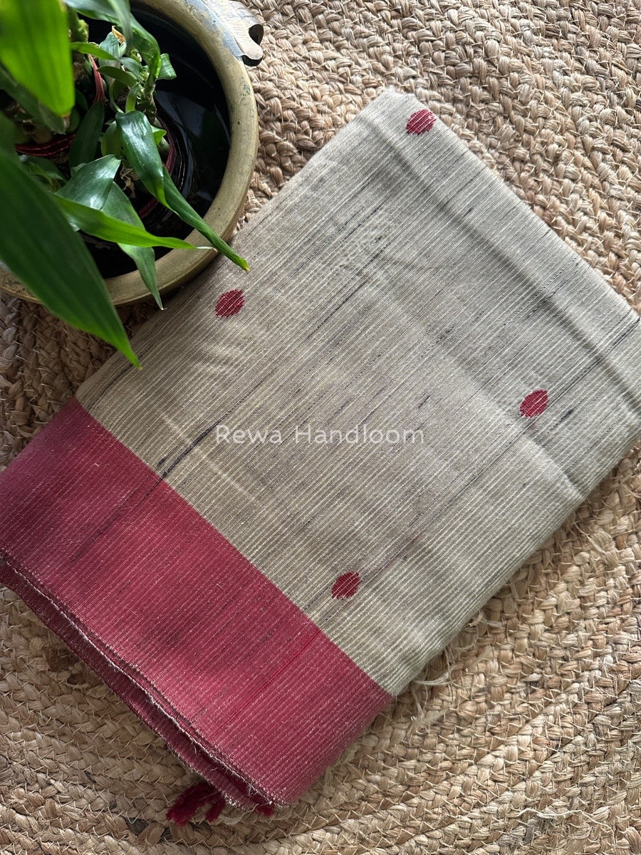 Exclusive Maheswari Tussar Zute Pallu Saree ZS001