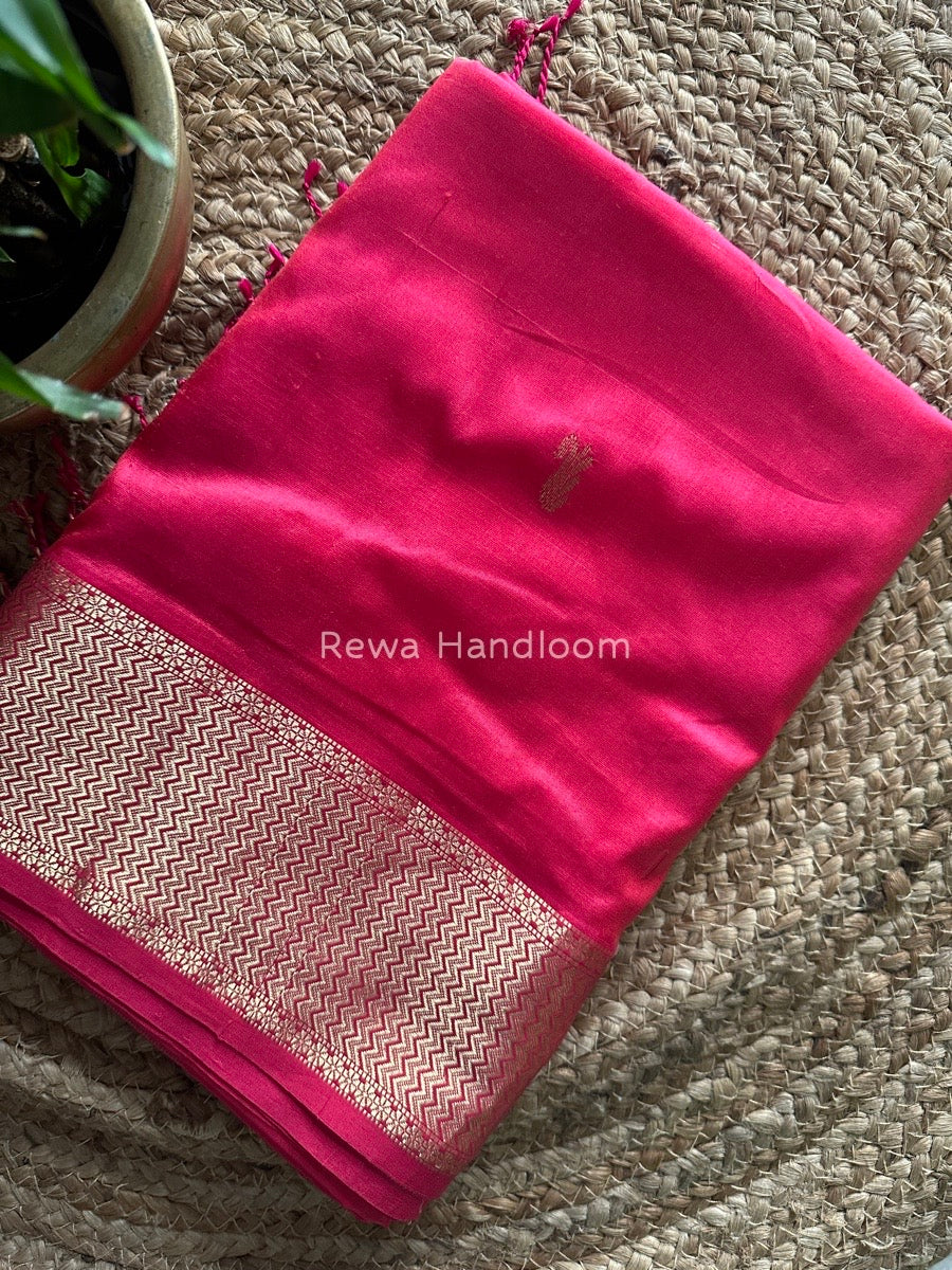 Maheshwari Rani Pink Pure Silk Saree PS20