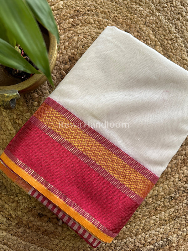 Maheshwari Ganga Jamuna Rewa Border Saree