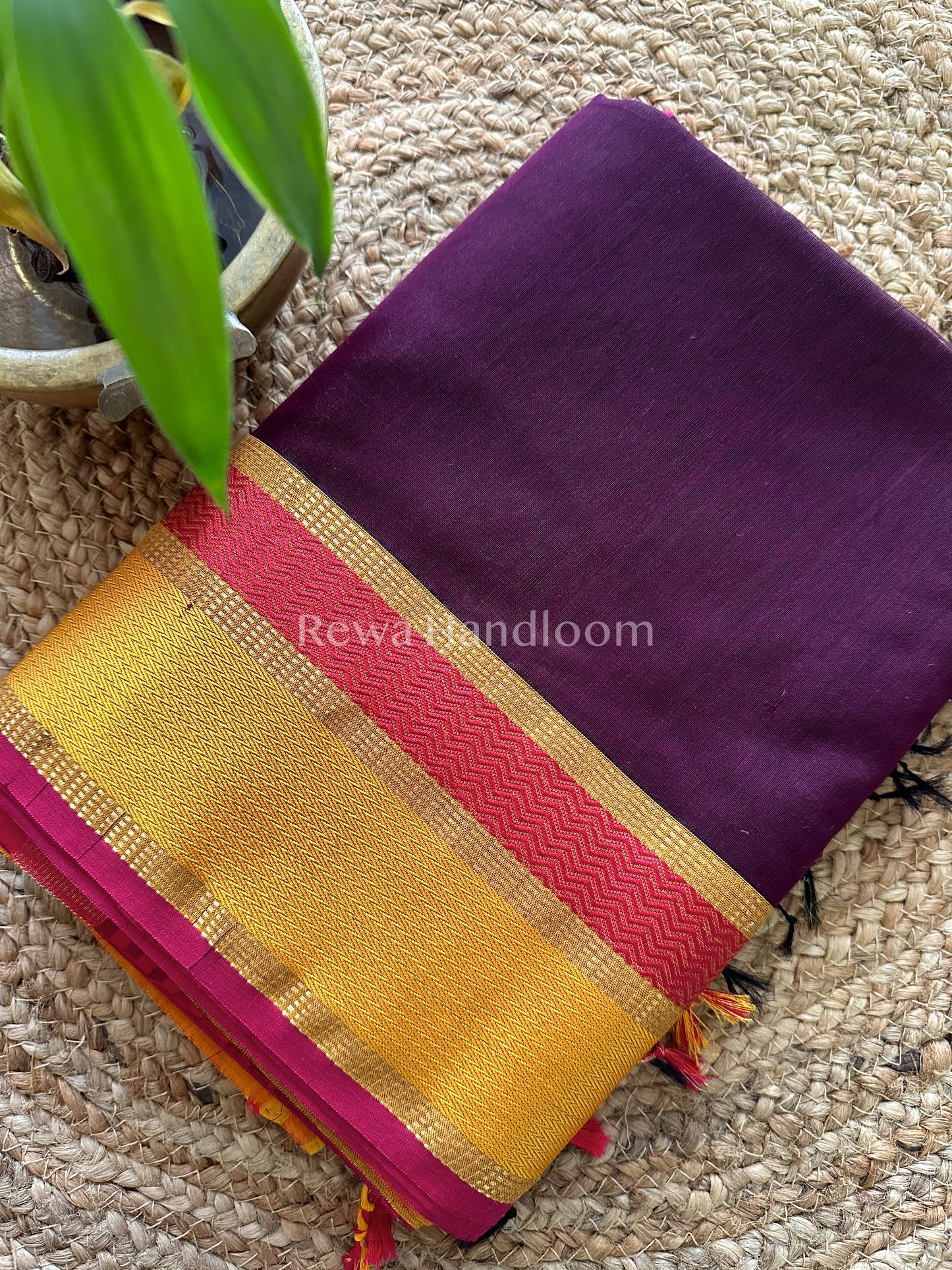 Maheshwari Ganga Jamuna Rewa Border Saree