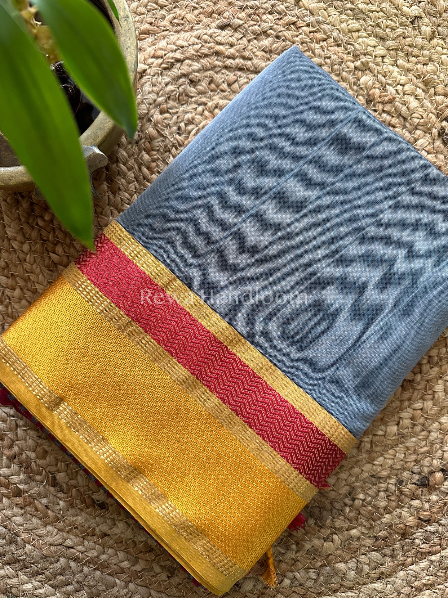 Maheshwari Ganga Jamuna Rewa Border Saree