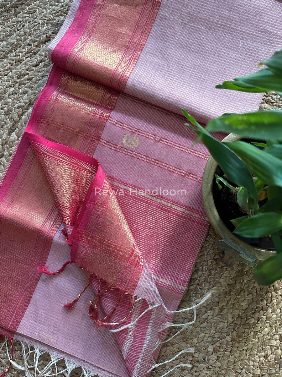 Maheshwari Tissue Butti Saree