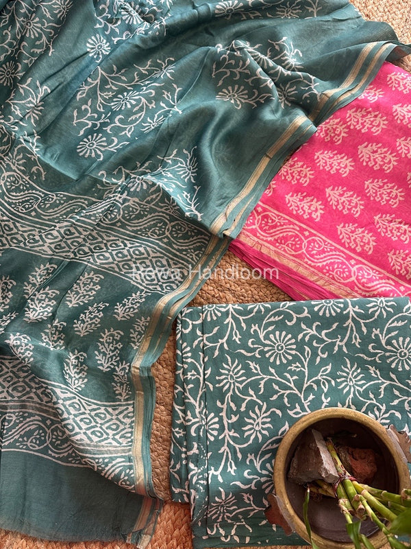 Chanderi Printed Suit