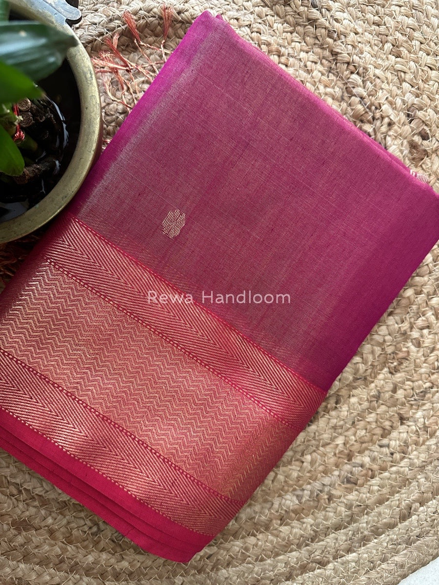 Maheshwari Magenta Tissue Butti Saree TBBS018