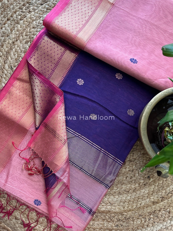 Zari Butti Maheshwari Saree