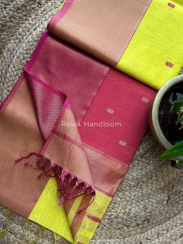 Maheshwari Zari Skirt Butti Saree